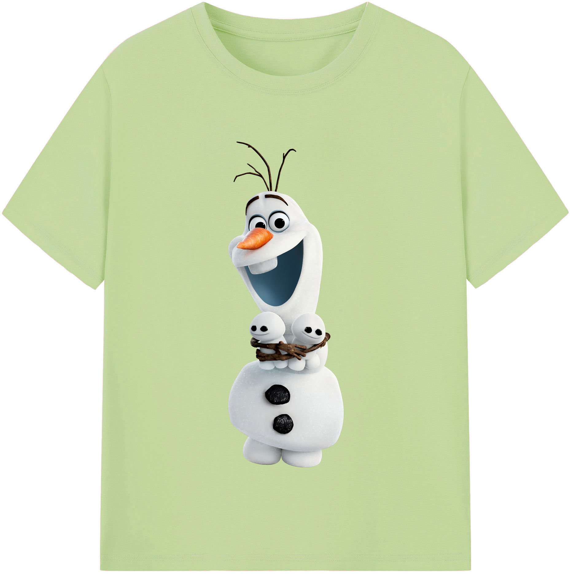 （画像用） アナと雪の女王 アンナ エルサ Frozen Anna Elsa 綿100％半袖Tシャツ（フロントプリント）